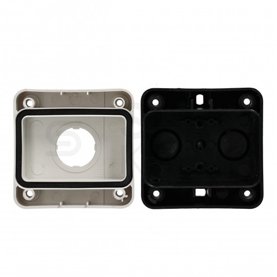 Kaseta sterownicza, obudowa z pustym otworem na 1 przycisk IP65 biała ADELID AS22-W01