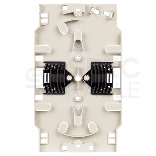 Kaseta światłowodowa FO z pokrywą i uchwytami na 12 spawów szara Alantec