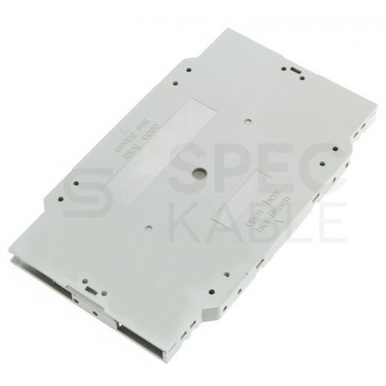 Kaseta światłowodowa FO z pokrywą i uchwytami na 24 spawy cienkie