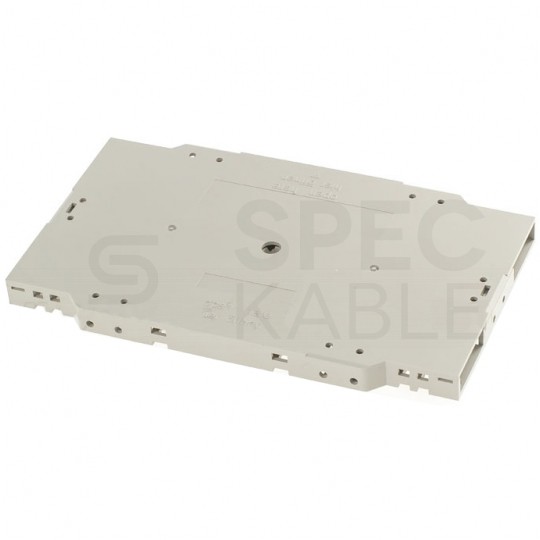 Kaseta światłowodowa FO z pokrywą i uchwytami na 2x12 spawy