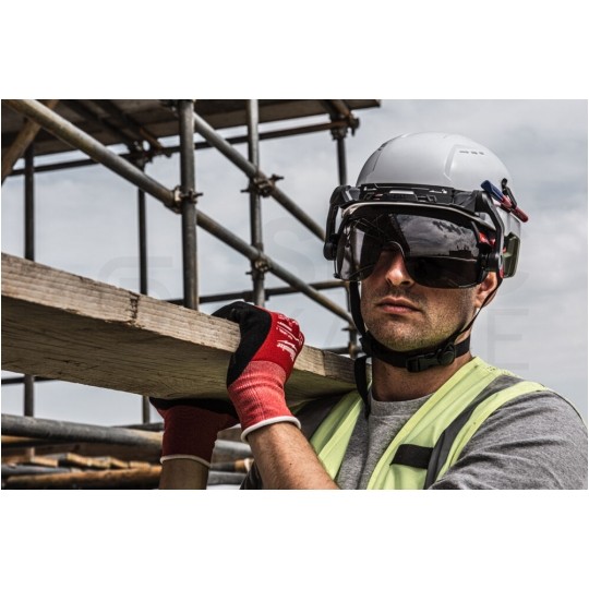 Kask ochronny przemysłowy do pracy na wysokościach niewentylowany, niebieski BOLT™200 MILWAUKEE