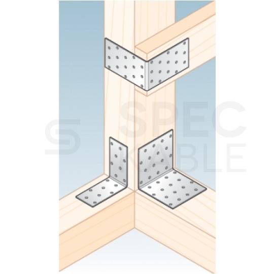 Kątownik ciesielski KM1 łącznik montażowy 40x40x40x2mm stalowy 50szt