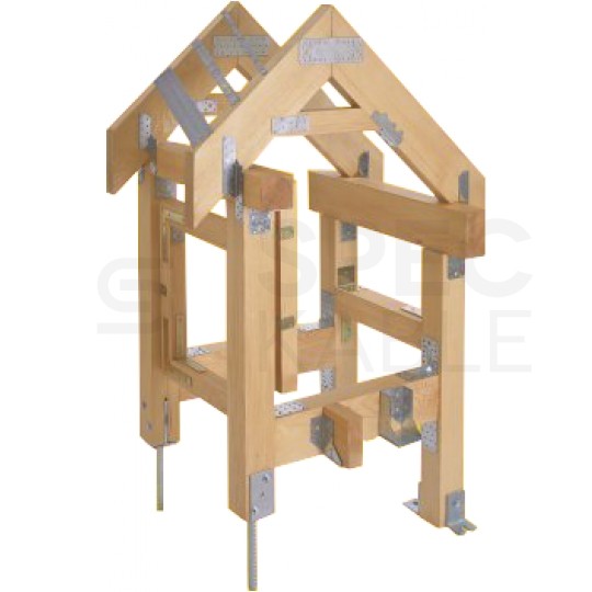 Kątownik ciesielski KPS2 łącznik montażowy z przetłoczeniem 105x105x90x1,5mm stalowy 20szt