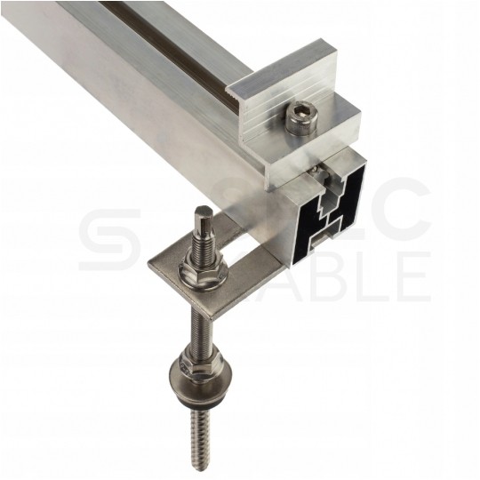 Klamra montażowa PV końcowa 50mm grubość ramy 32mm czarna