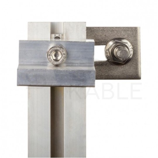 Klamra montażowa PV końcowa 50mm grubość ramy 35mm srebrna