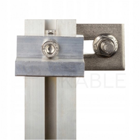 Klamra montażowa PV końcowa 50mm grubość ramy 40mm czarna