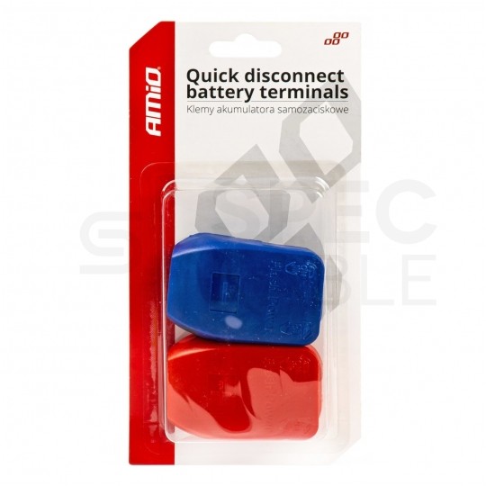 Klemy samozaciskowe do akumulatora 2szt (+ i -) 30A 12V/24V AMIO