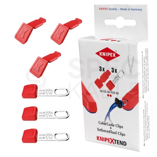Klipsy z uchwytem do narzędzi TehteredTool 3+3 KNIPEX 00 63 06 TCR