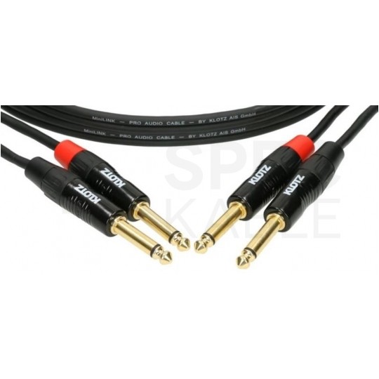 KLOTZ Kabel Audio 2x Jack 6,3mm Mono (wtyk) / 2x Jack 6,3mm Mono (wtyk) 6m