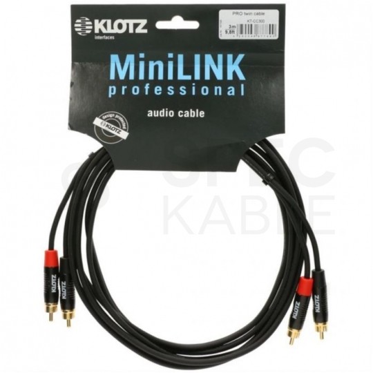 KLOTZ Kabel Audio 2x RCA Cinch (wtyk) / 2x RCA Cinch (wtyk) 0,9m