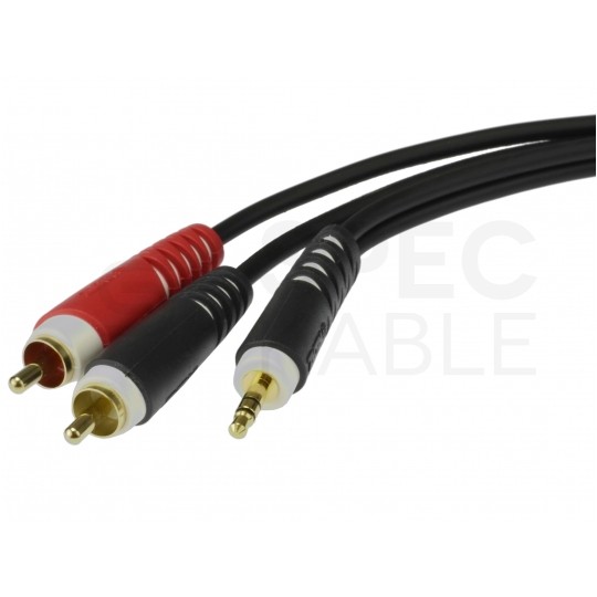 KLOTZ Kabel Audio AUX mini Jack 3,5mm Stereo (wtyk) / 2x RCA Cinch (wtyk) 1m