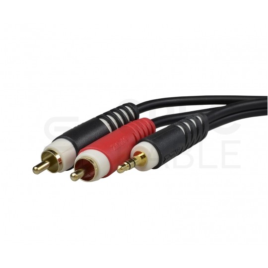 KLOTZ Kabel Audio AUX mini Jack 3,5mm Stereo (wtyk) / 2x RCA Cinch (wtyk) 2m