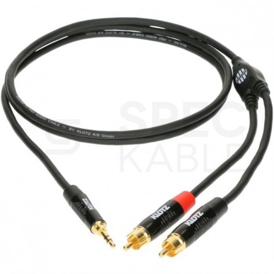 KLOTZ Kabel Audio AUX mini Jack 3,5mm Stereo (wtyk) / 2x RCA Cinch (wtyk) 6m