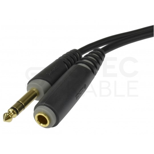 KLOTZ Kabel instrumentalny przedłużacz Audio Jack 6,3mm Stereo (wtyk / gniazdo) 6m