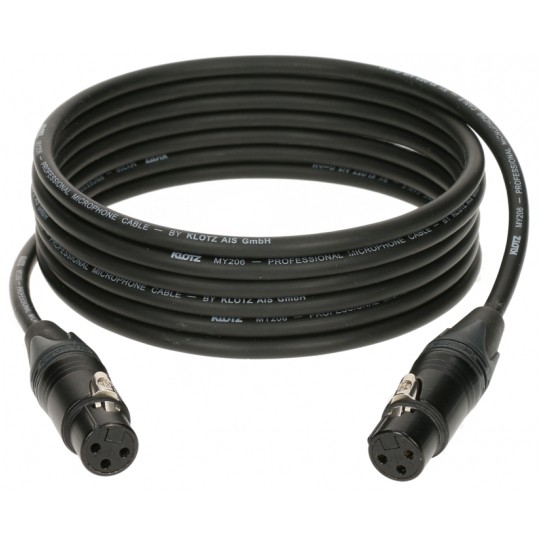 KLOTZ Kabel mikrofonowy adapter XLR 3-pin (gniazdo / gniazdo) na złączach Neutrik 1m