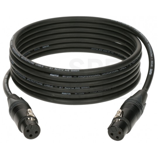 KLOTZ Kabel mikrofonowy adapter XLR 3-pin (gniazdo / gniazdo) na złączach Neutrik 1m