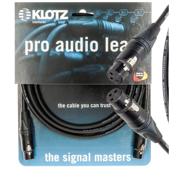 KLOTZ Kabel mikrofonowy adapter XLR 3-pin (gniazdo / gniazdo) na złączach Neutrik 3m