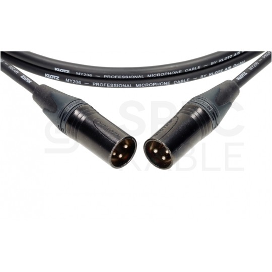 KLOTZ Kabel mikrofonowy adapter XLR 3-pin (wtyk / wtyk) na złączach Neutrik 3m