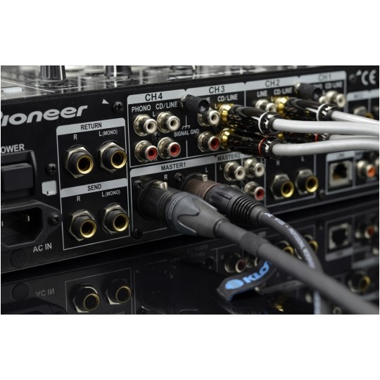KLOTZ Kabel mikrofonowy przedłużacz STEREO XLR 5-pin (gniazdo) / 2x XLR 3-pin (wtyk) za złączach Neutrik 1,5m