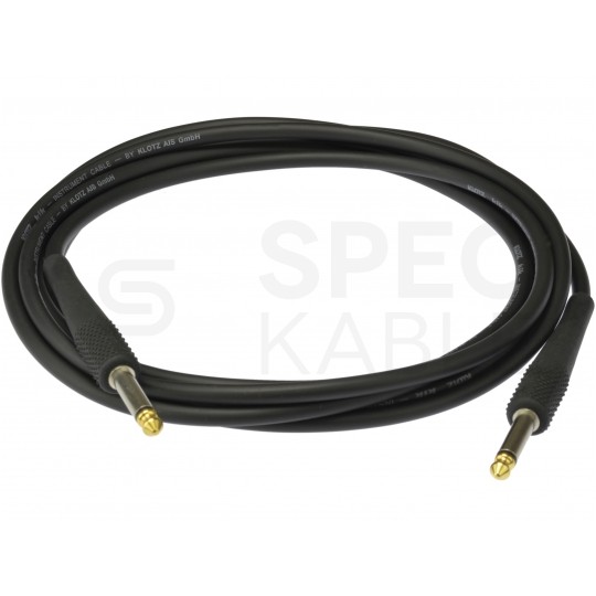KLOTZ KIK Kabel instrumentalny złocony Audio Jack 6,3mm Mono (wtyk / wtyk) 3m