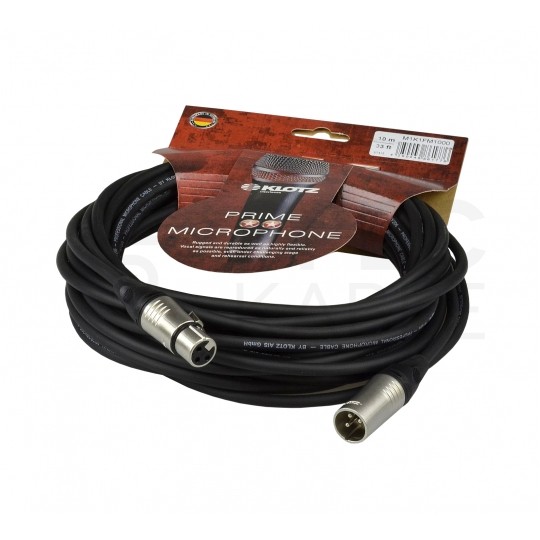 KLOTZ M1 Kabel mikrofonowy przedłużacz XLR (wtyk / gniazdo) 10m