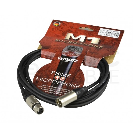 KLOTZ M1 Kabel mikrofonowy przedłużacz XLR (wtyk / gniazdo) 3m