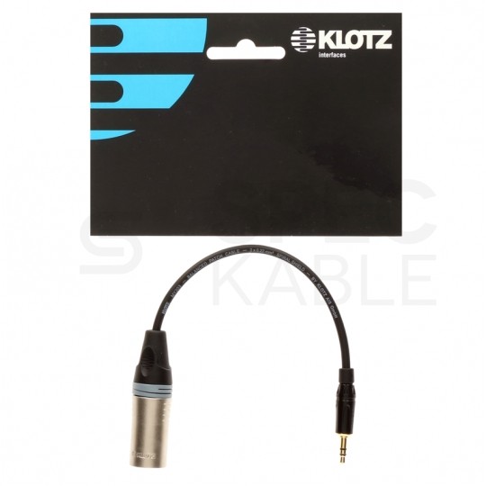 KLOTZ Przejściówka XLR 3-pin (wtyk) / Jack 3,5mm Stereo (wtyk) 0,2m