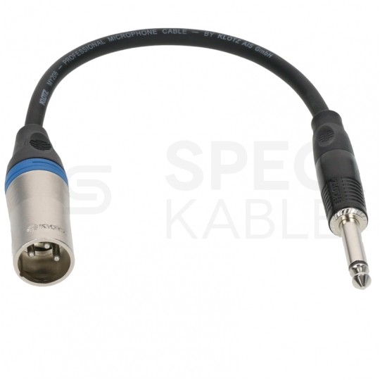 KLOTZ Przejściówka XLR 3-pin (wtyk) / Jack 6,3mm Mono (wtyk) 0,2m