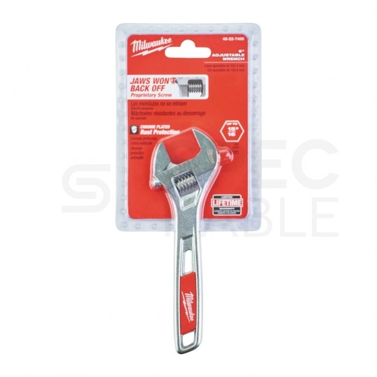 Klucz nastawny regulowany 150mm 6" do śrub, nakrętek i armatury w zakresie 0-24,5mm MILWAUKEE