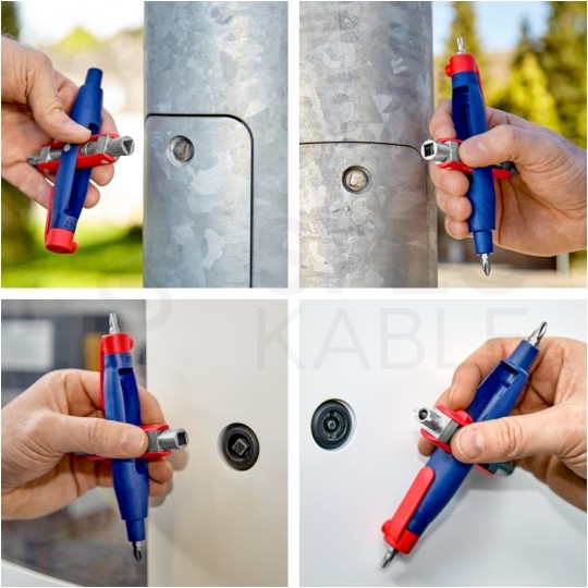 Klucz wielofunkcyjny "długopis" do szaf sterowniczych (4 profile) tablic rozdzielczych systemów odcinających KNIPEX 00 11 07