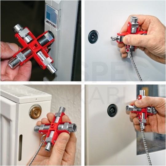 Klucz wielofunkcyjny do szaf sterowniczych (9 profili) KNIPEX 00 11 06