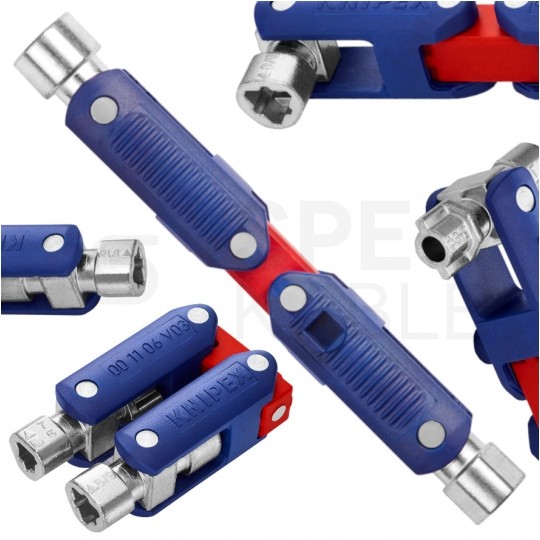 Klucz wielofunkcyjny DoubleJoint do szaf sterowniczych (4 profile) KNIPEX 00 11 06 V03