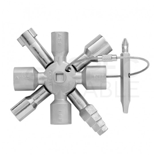 Klucz wielofunkcyjny TwinKey do szaf sterowniczych (10 profili) KNIPEX 00 11 01