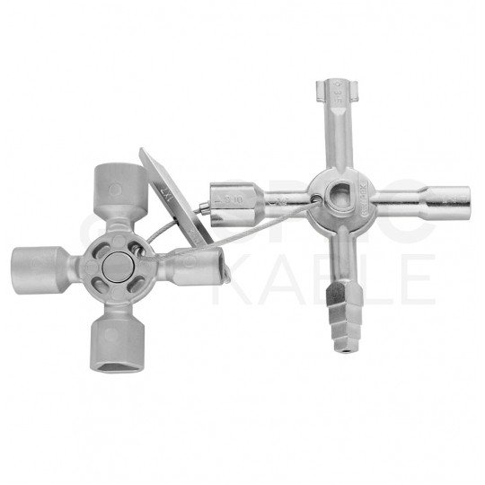 Klucz wielofunkcyjny TwinKey do szaf sterowniczych (10 profili) KNIPEX 00 11 01