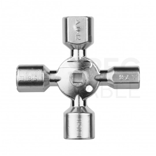 Kluczyk bezpieczeństwa uniwersalny do szaf / rodzielnic na łańcuszku 10w1 MODECO MN-14-210