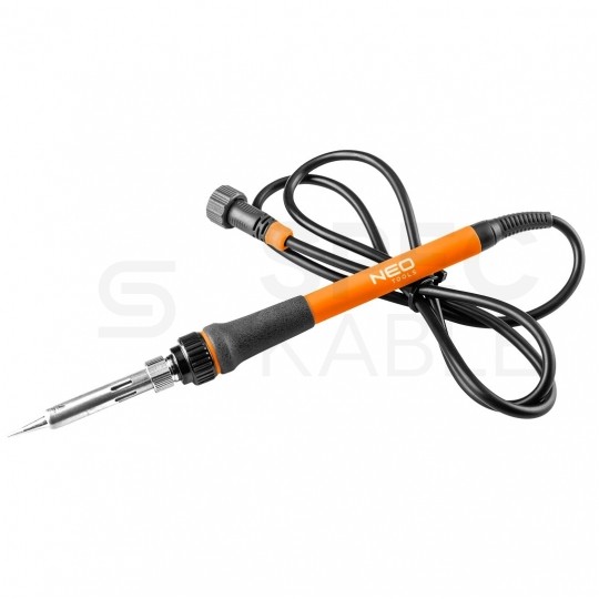 Kolba lutownicza do lutowania grotowa wymienialna 60W wtyk 5-pinowy 180-480°C grot 15mm przewód 1m NEO 19-220