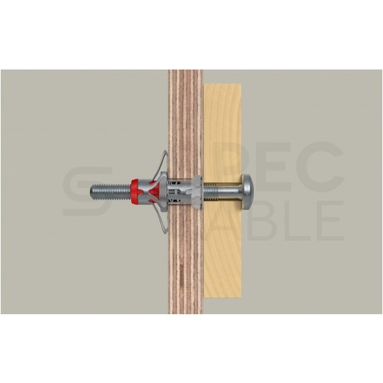 Kołki rozporowe DuoHM 5x55mm 2-składnikowe z wkrętem PZ2 M5x55 do płyt karton gips i wiórowych FISCHER 25 sztuk