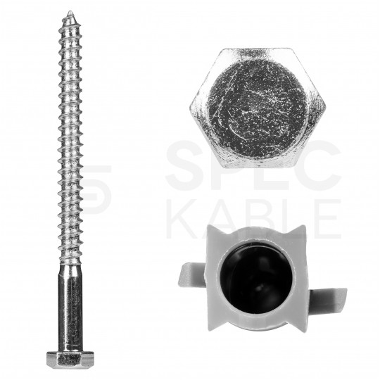 Kołki rozporowe FIX 10x50mm z wkrętem HEX 6x60mm z łbem sześciokątnym do betonu, cegły, gazobetonu KOLENER 100szt