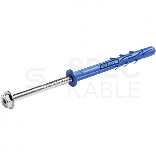 Kołki rozporowe ramowe R-FF1 10x140mm z wkrętem z łbem sześciokątnym i gniazdem TORX do betonu, cegły ceramicznej i silikatowej RAWLPLUG 25szt
