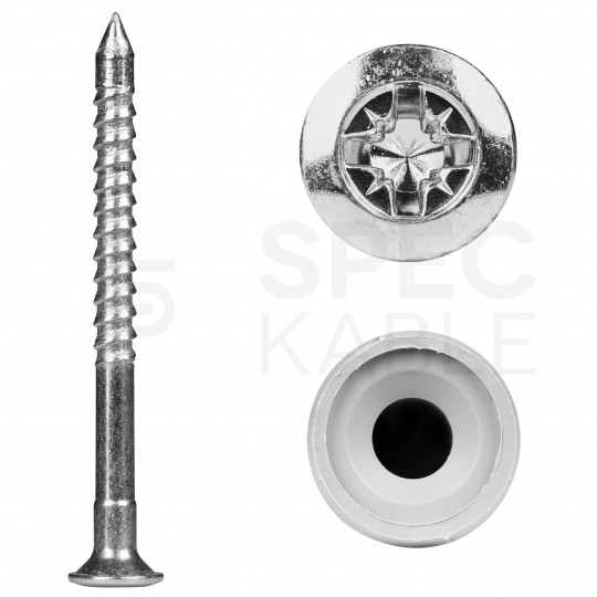 Kołki rozporowe szybkiego montażu FX-K 6x45mm z kołnierzem typu grzybek oraz gwoździem wbijanym do betonu, gazobetonu i cegły silikatowej KOELNER 100szt