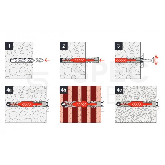 Kołki rozporowe uniwersalne DuoPower 10x80mm 2-składnikowe do wszystkich typów podłoża FISCHER 25szt