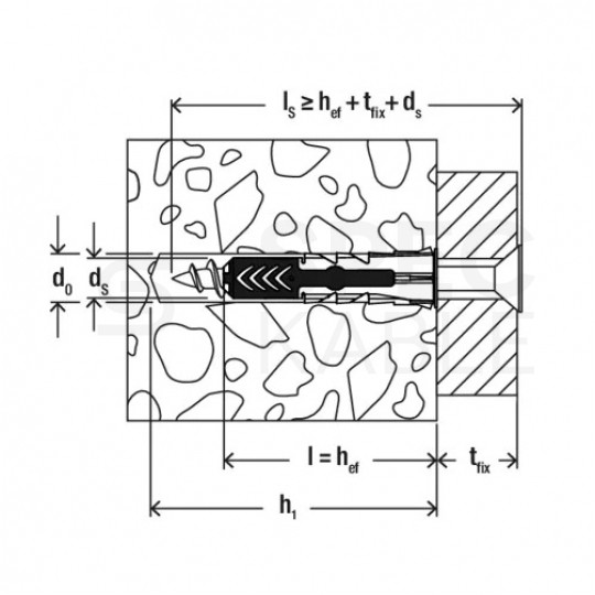 Kołki rozporowe uniwersalne DuoPower 8x40mm 2-składnikowe do wszystkich typów podłoża FISCHER 100szt