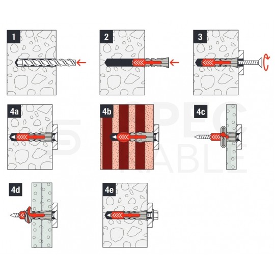 Kołki rozporowe uniwersalne DuoPower 8x40mm 2-składnikowe do wszystkich typów podłoża FISCHER 100szt