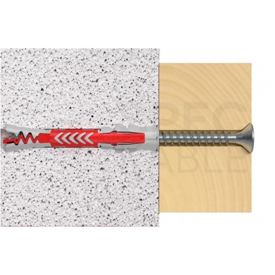 Kołki rozporowe uniwersalne DuoPower 8x65mm 2-składnikowe do wszystkich typów podłoża FISCHER 50szt