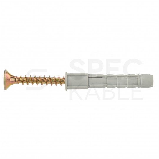 Kołki rozporowe uniwersalne KW 8x50mm z wkrętem PZ 4,5x60mm z łbem stożkowym do betonu, cegły, płyt G-K KLIMAS 100szt