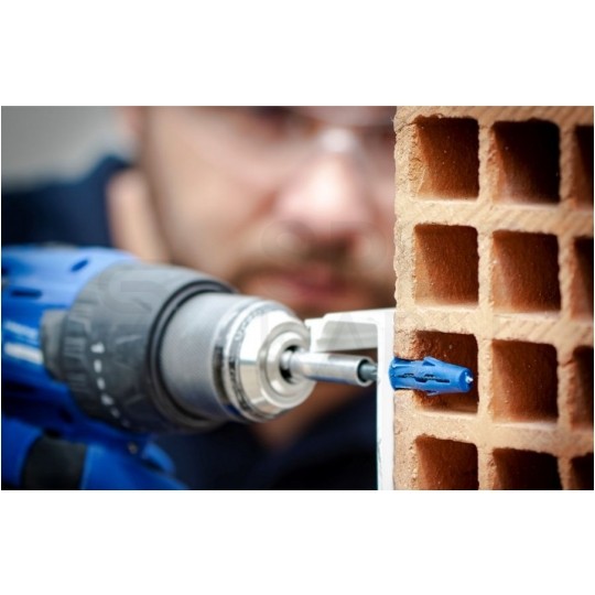 Kołki rozporowe uniwersalne UNO 6x28mm + wkręty PZ 4x30mm z łbem stożkowym do wszystkich typów podłoża RAWLPLUG 100szt