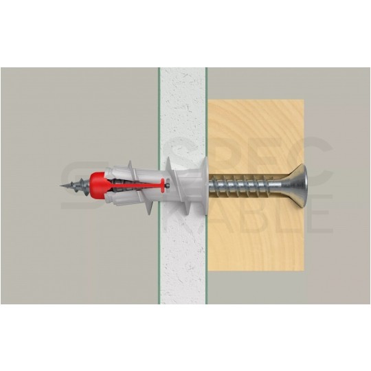 Kołki samowiercące DuoBlade S 44mm z wkrętem do płyt gipsowo-kartonowych FISCHER 20 sztuk