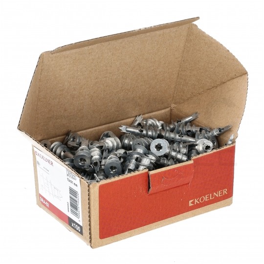 Kołki ślimakowe samowięrcące DRA02 13x31mm metalowe do płyt gipsowo-kartonowych Koelner 100szt