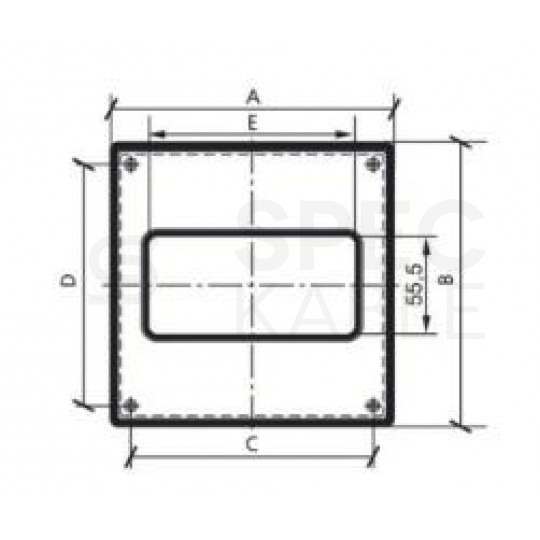 Kołnierz przyścienny 155/155 do kanału płaskiego 110x55 mm 2 sztuki airRoxy 02-408