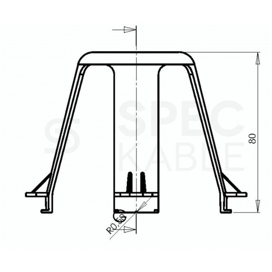Kołpak dystansowy do lamp halogenowych i LED niebieski podtynkowy fi:60mm D60 SIMET